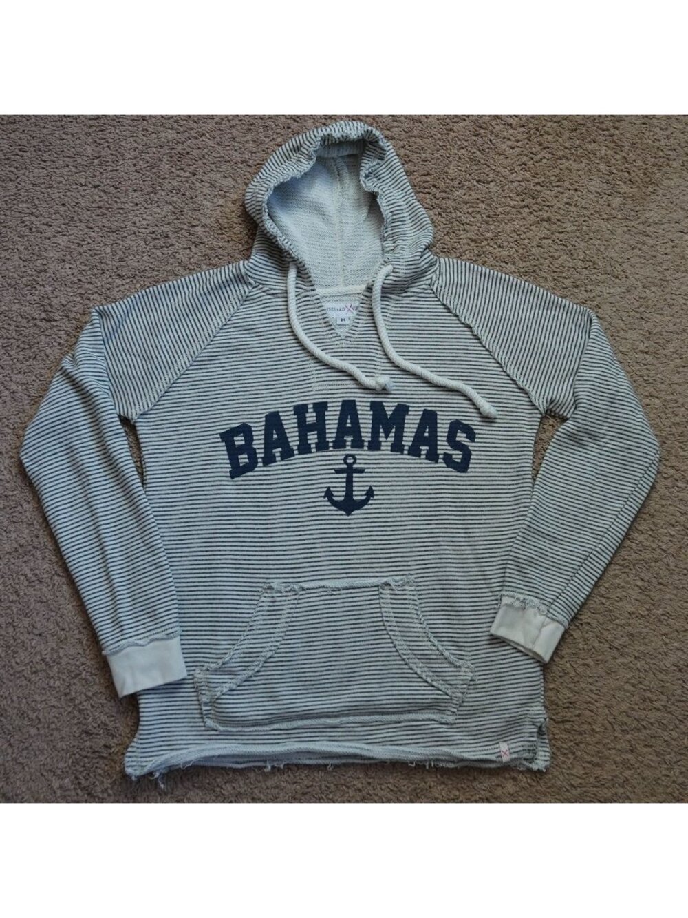 Vineyard Vines Bahamas Hoodie Womens M Striped Pullover Nautical Beach Boho